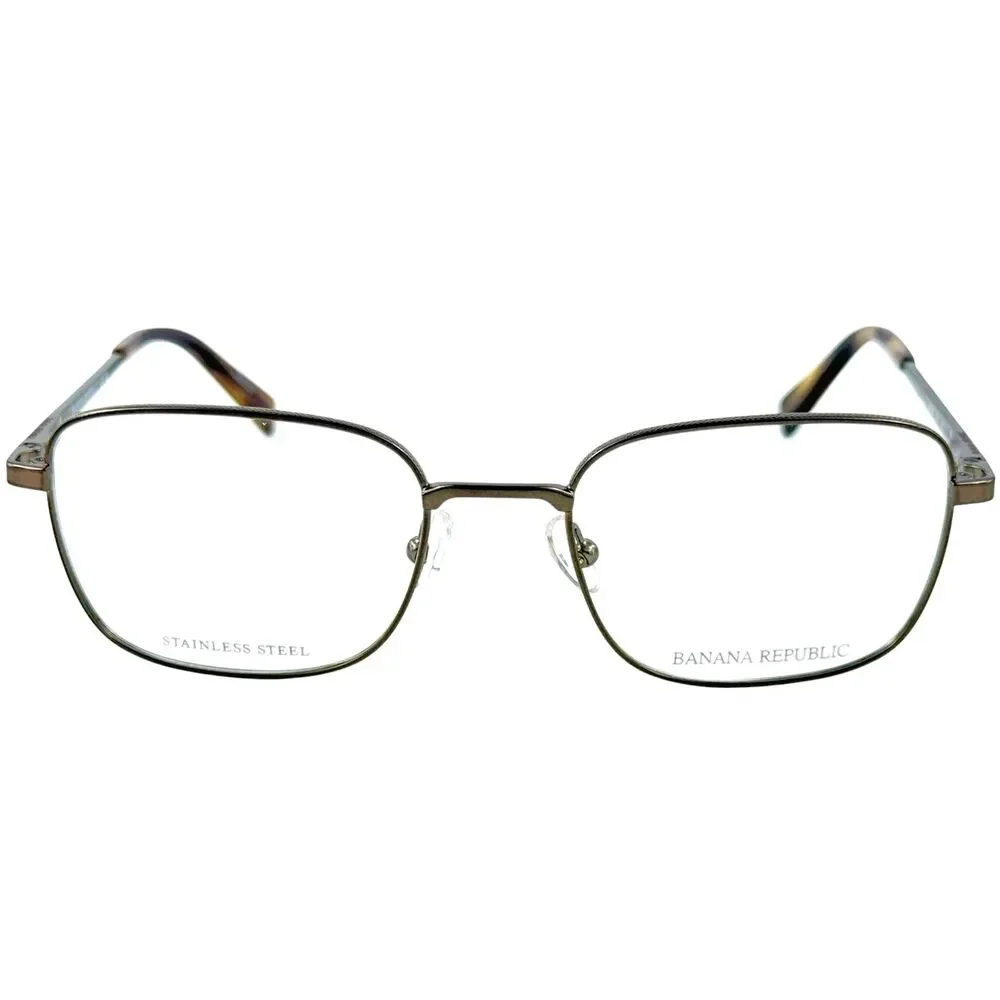 Banana Republic BR118 Mens Metal Eyeglass Frame 0TUI Light Brown 52-19 w Case